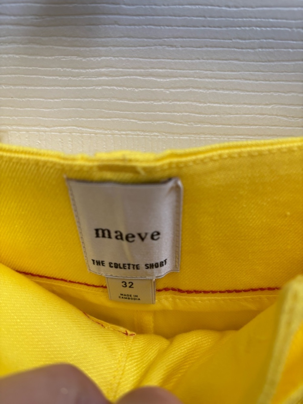 Anthropologie Maeve The Colette Shorts Linen Blend in Lemon, Size 32, NWT - Picture 4 of 5